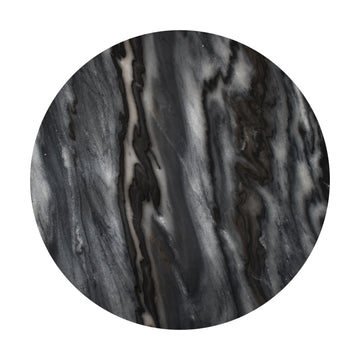 Javier 14" Contemporary Natural Marble Handmade X-Shaped End Table - JONATHAN Y
